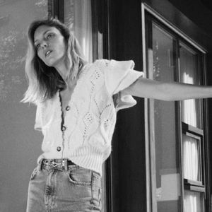 Zara Short Sleeve Ruffle Button Sweater